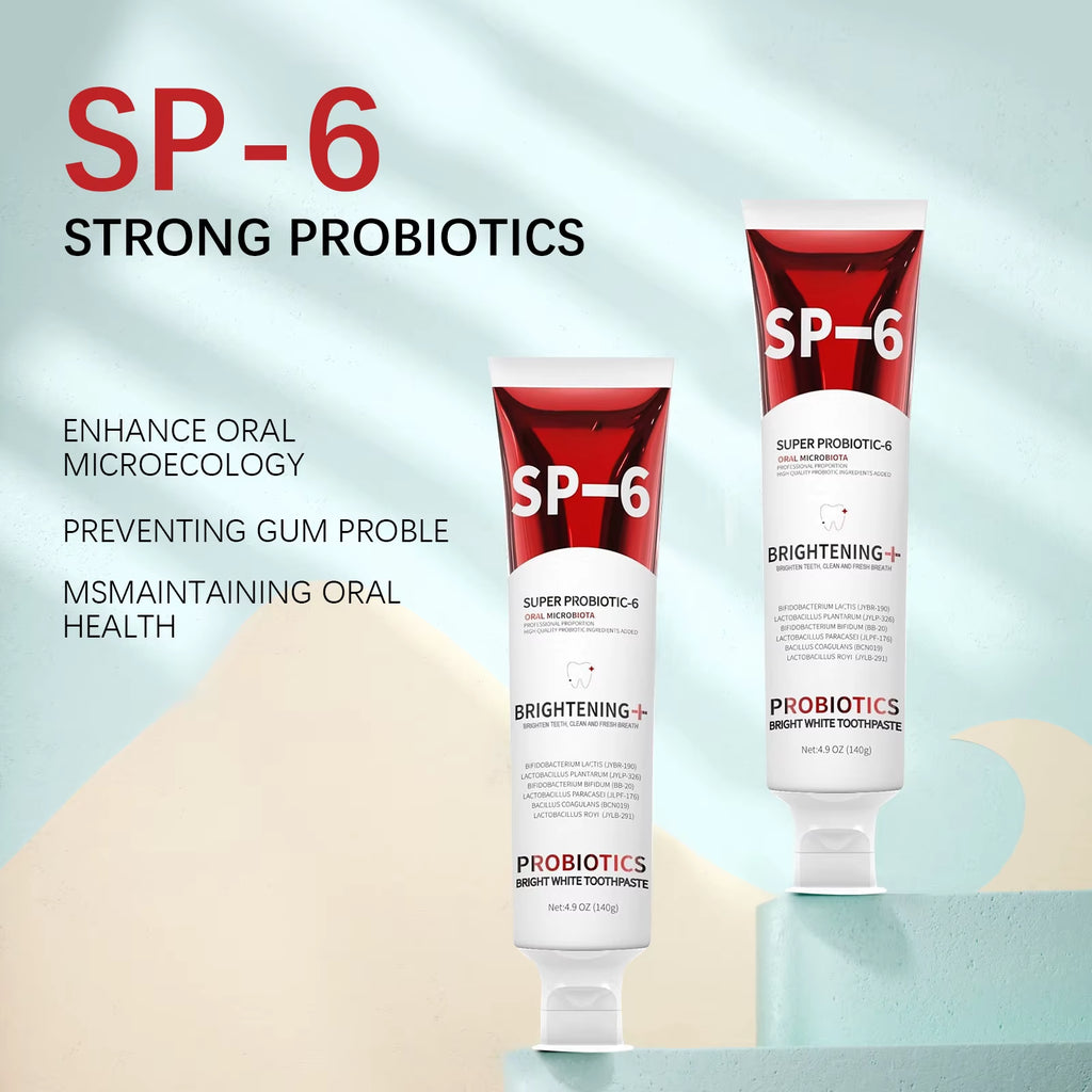 140G SP-6 Probiotic Toothpaste Whitening Tooth Remove Plaque Prevent Dental Caries Oral Hygiene Clean Fresh Breath Gum Oral Care